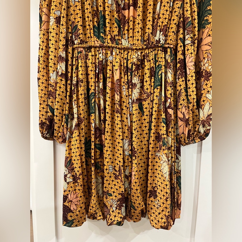 Ulla Johnson Wilhemina Gathered Floral Jersey Bubble Mini Dress - Picture 4 of 6